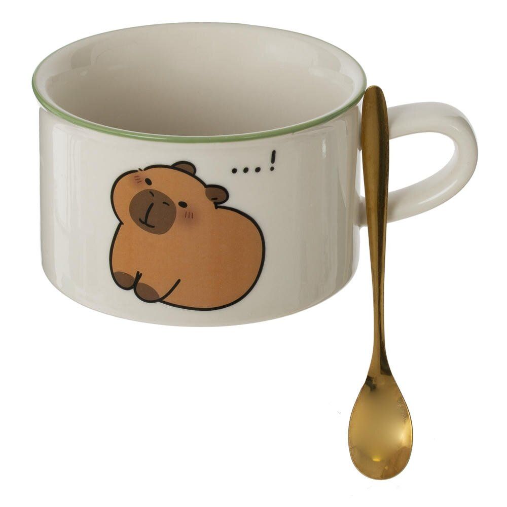 GAEM Кружка с ложкой на подставке, 280 мл, L12,5 W10 H7 см