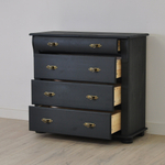 Комод 91х42х85, Susanna, с ящиками для одежды, в прихожую, спальню, гостиную, деревянный, массив сосны, серый, Dipriz