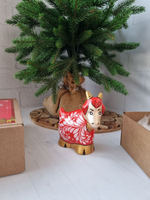 Фарфоровая игрушка огненная коза