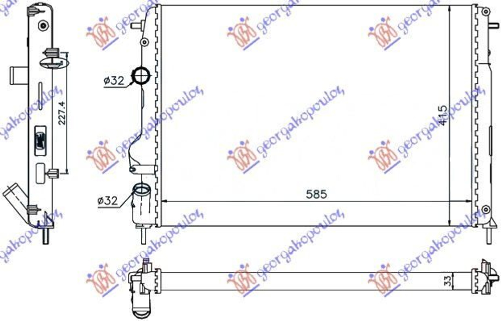 GBG - 036706310-GBG - Radiator, engine cooling