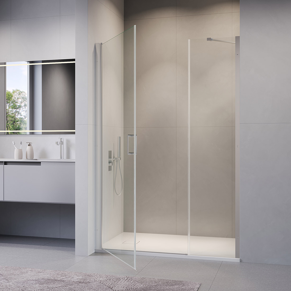 Душевая дверь RGW LE-008 (LE-003 + Z-09 + профиль A-14) (Прозрачное, 1300)