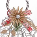 Украшение новогоднее «Ажурные колокольчики» 19,5*25,5 см, Серебро