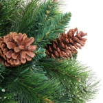 Елка светодиодная «Лесная метель» 150 см, ПВХ+леска (шишки и напыление), 407 веток, 140 ламп LED, Теплый белый