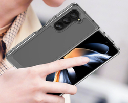 Усиленный двухкомпонентный чехол для Samsung Galaxy Z Fold5, мягкий отклик кнопок, прозрачные рамки