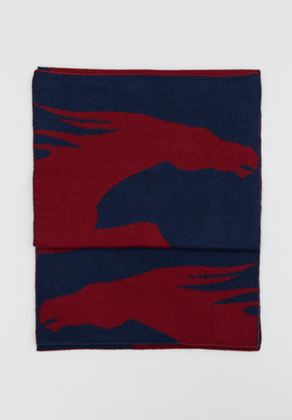Шерстяной шарф ARGYMAQ BURGUNDY BLUE