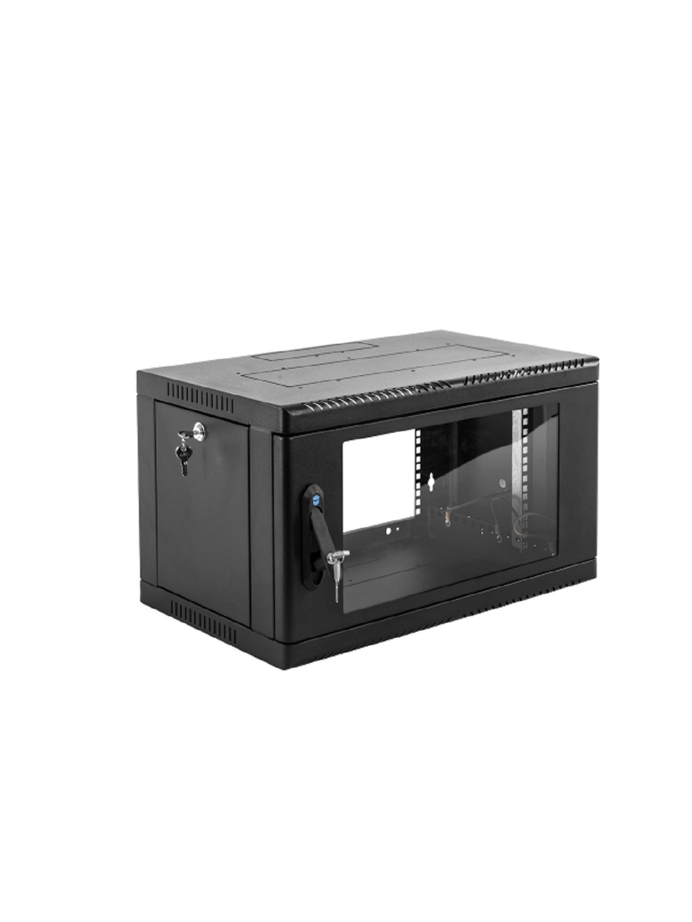 ЦМО Шкаф телекоммуникационный настенный 9U (600 x 650) дверь стекло, цвет черный (ШРН-9.650-9005)