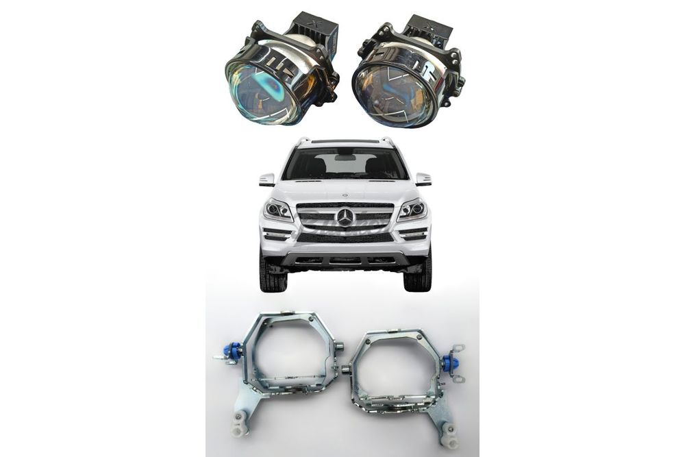Комплект для замены штатных линз Mercedes-Benz GL X166 Intellect 2012-2016, Тип №2