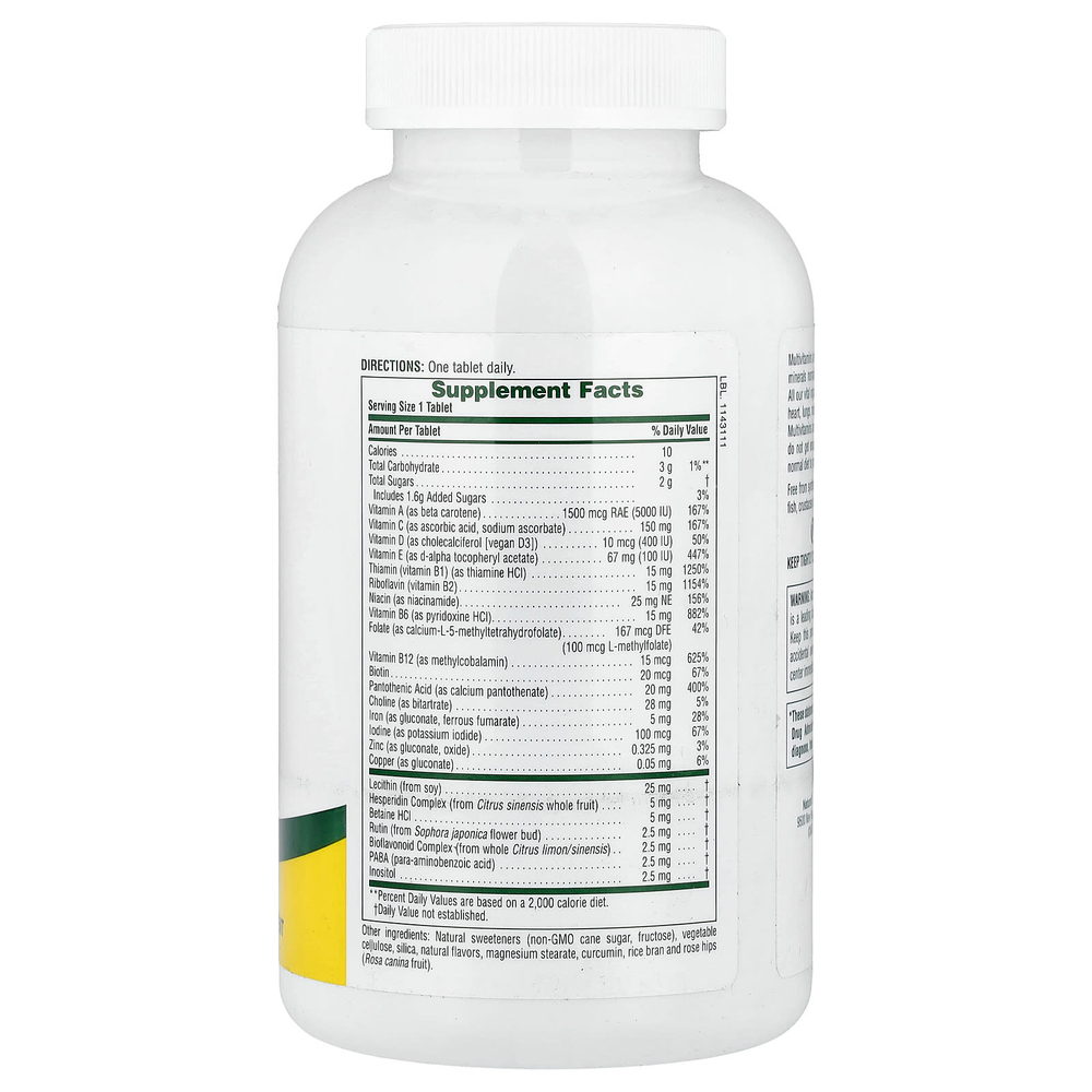 NaturesPlus, жевательные мультивитамины и минералы для взрослых, со вкусом ананаса, 180 таблеток