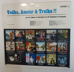 Винтажная виниловая пластинка LP The Choir and Balalaikas Of The 101st Cossack Regiment Vodka, Amour and Troika Musicas Tipicas Russas (France 1975)