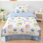 Комплект постельного белья Сатин с Одеялом Young 100% хлопок на резинке OBKR024