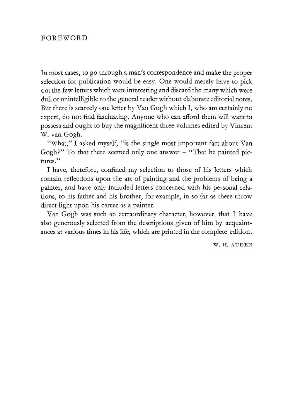 Van Gogh: a self-portrait; letters revealing his life as a painter | Vincent van Gogh