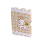 Записная книжка 12,5 см * 17,5 см , 7БЦ, Alingar, ламинация (soft touch), клапан на магн со стразой, 95л., комбинир. внутр. блок, "Кот с лимонами"