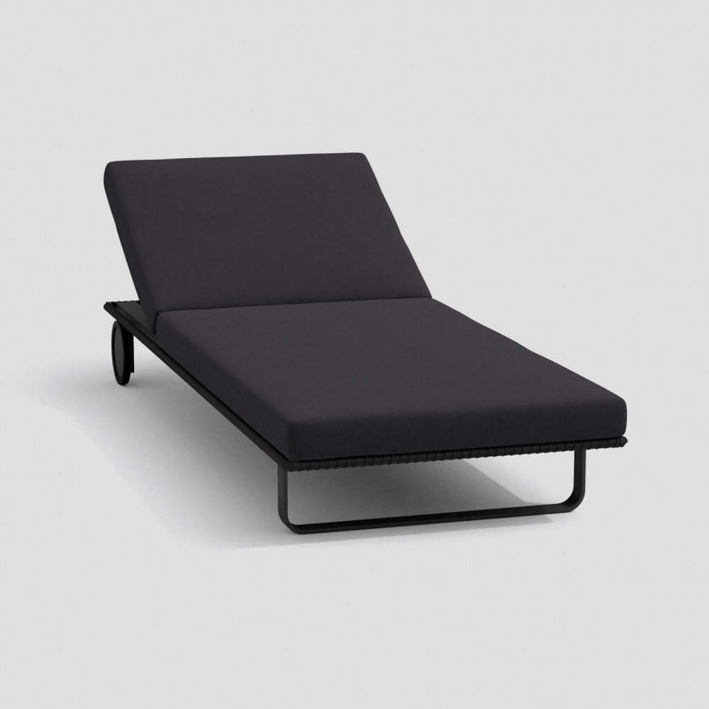 Шезлонг Ideal Patio КОСТА на колесах антрацит - каркас карбон