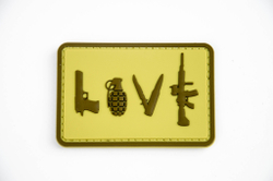 Шеврон Love Guns PVC. Койот