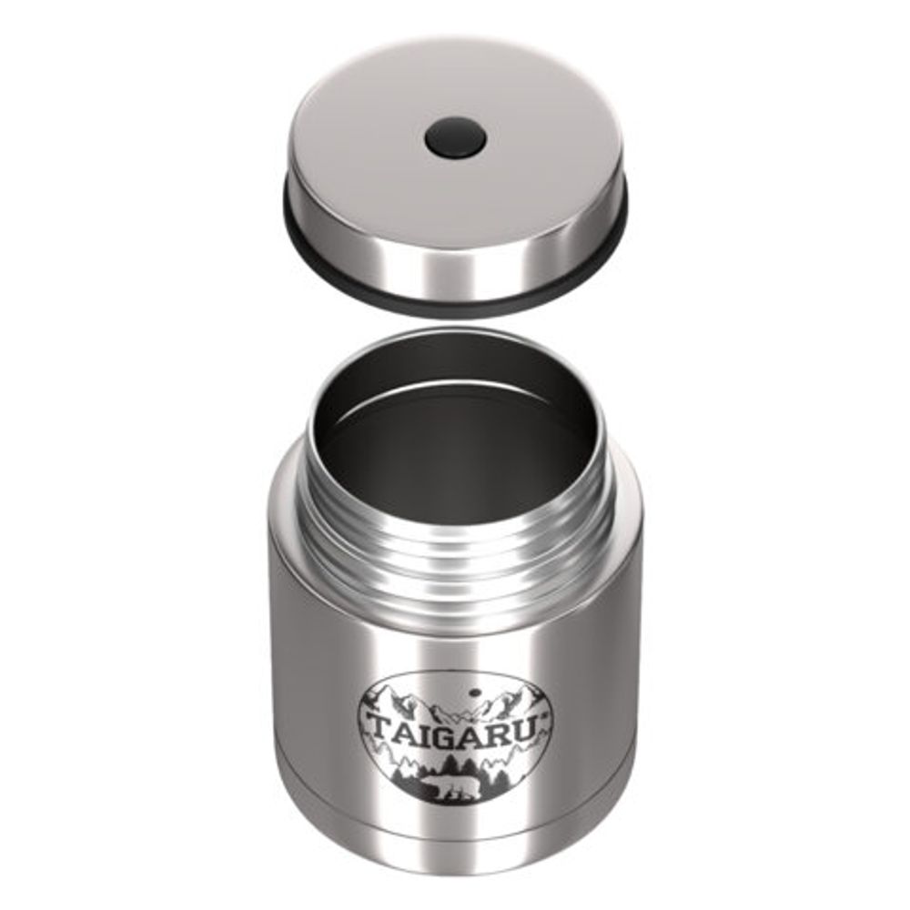 Термос 0,6 л для еды/напитков с широким горлом, нержавеющая сталь SUS304, TAIGARU (ТАЙГАРУ) FOOD, серебристый, 700324