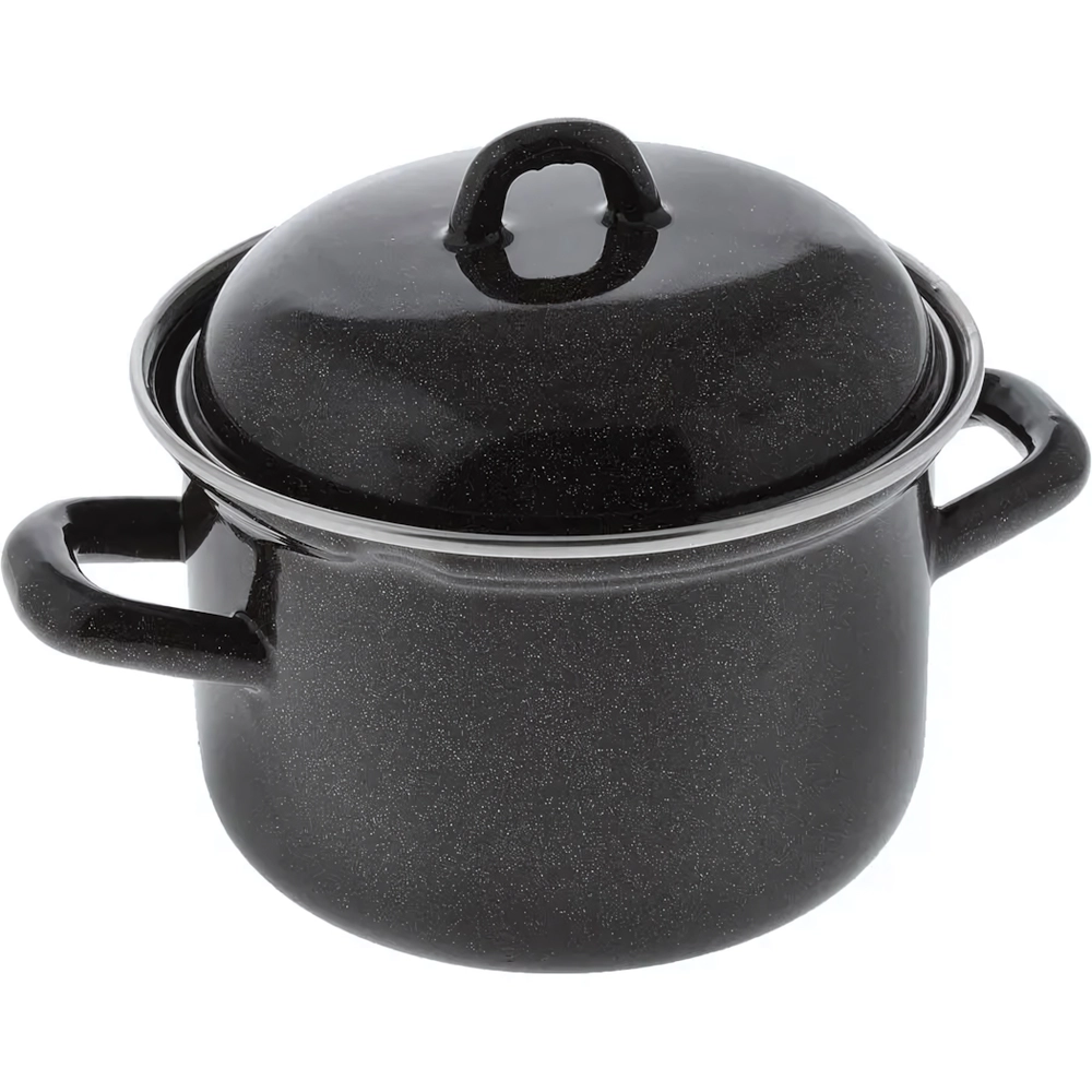 Кастрюля эмалированная 1,5л без рисунка 26-412