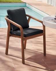 Стул Malaret, массив эвкалипта, черный