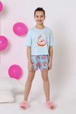 Пижама для девочки Единопончик-3 Виотекс ГОЛУБОЙ