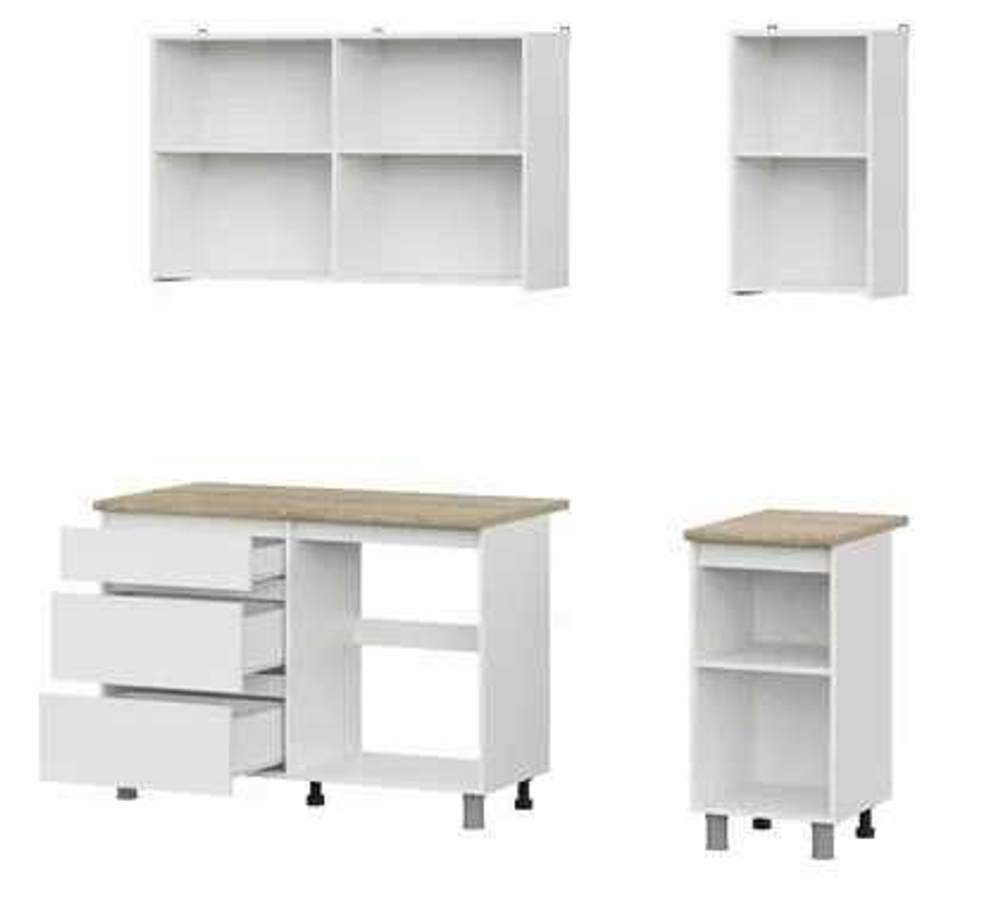 Кухонный гарнитур Den 2,0м Белый/Дуб Сонома