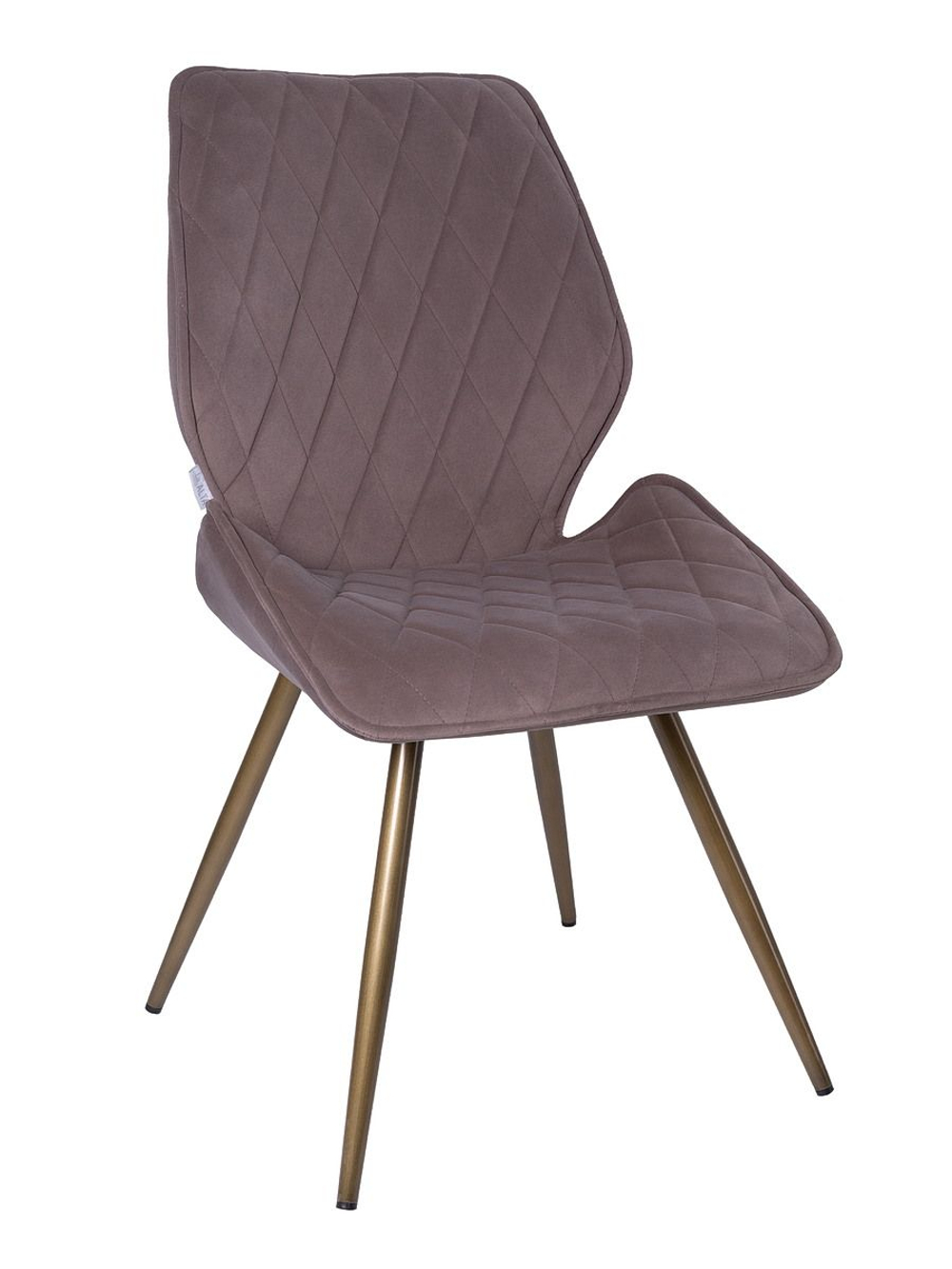 Стул LA ALTA OSTIN 180 велюр мокко, каркас круглый бронза