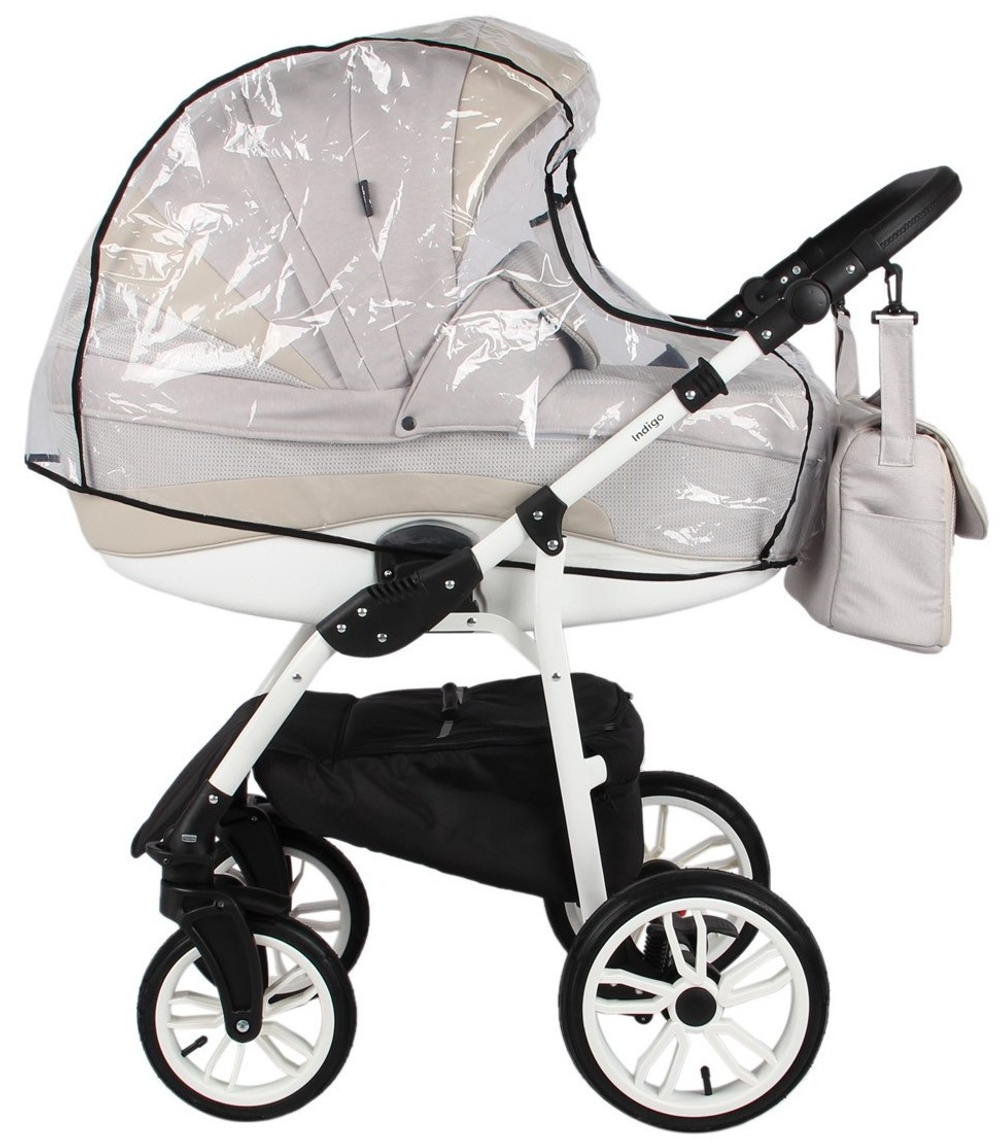 Детская коляска Indigo Indigo New 3 в 1 с автокреслом Avionaut Cosmo Beige In01 бежевый