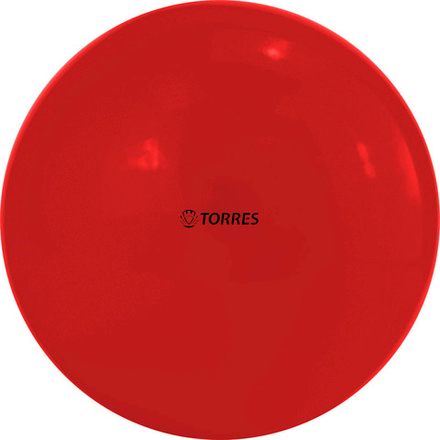 Мяч для художественной гимнастики однотонный TORRES, AG-15-01, диам. 15 см, ПВХ, красный