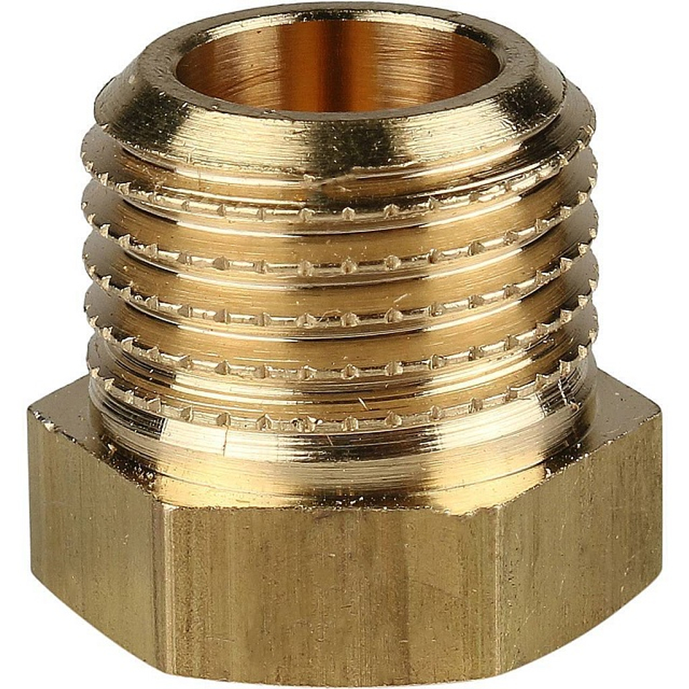 Заглушка с наружной резьбой STOUT SFT 0024 - 1/4" (для стальных труб, латунь без покрытия)