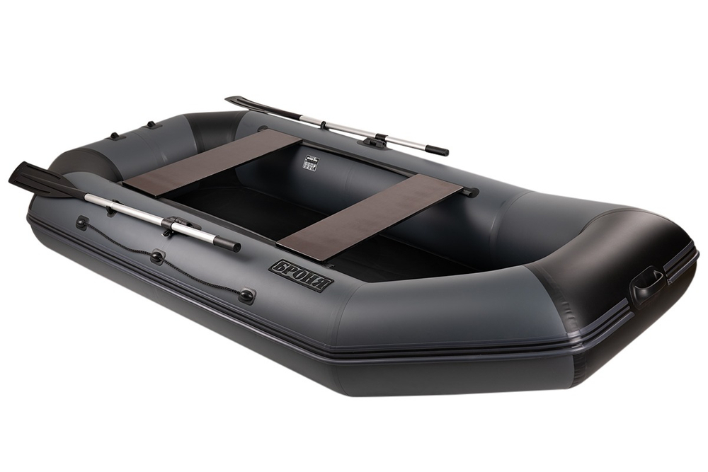 Броня-300 М серый-черный (лодка ПВХ с усилением)