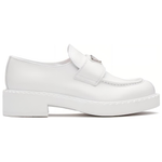 PRADA Leather Loafers "White" Women"s
