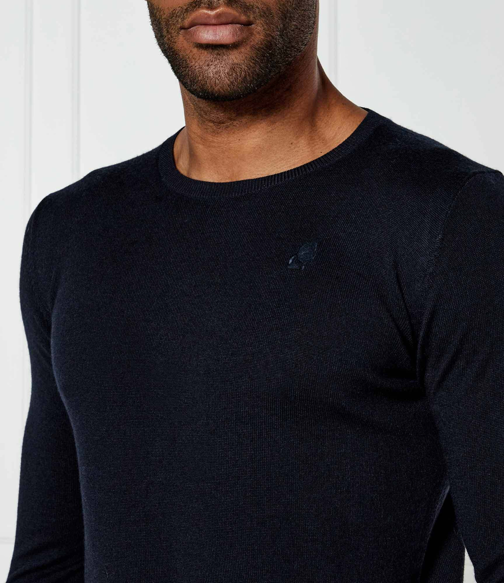 Шерстяной свитер Karl Lagerfeld - темно-синий(655000 544399)