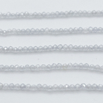 Фианит (кубический цирконий), цвет прозрачный , размер 2 мм, цена за нить около 195 шт (38 см)