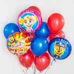 Шар (18"/46 см) Круг, Щенячий Патруль, С Днем Рождения!, Розовый