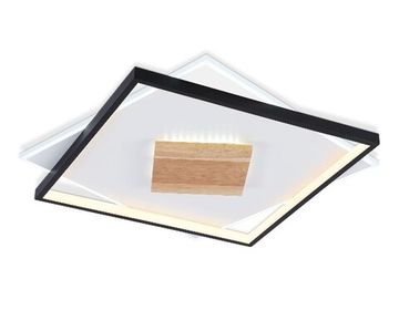 Настенно-потолочный светодиодный светильник 77W 3000K-6000K FL4791 черный/белый/дерево Comfort LineTech Ambrella