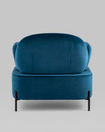 Кресло Кэнди с подлокотниками велюр синий