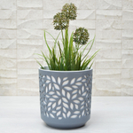 Кашпо Leaves 2,5л, серый/белый