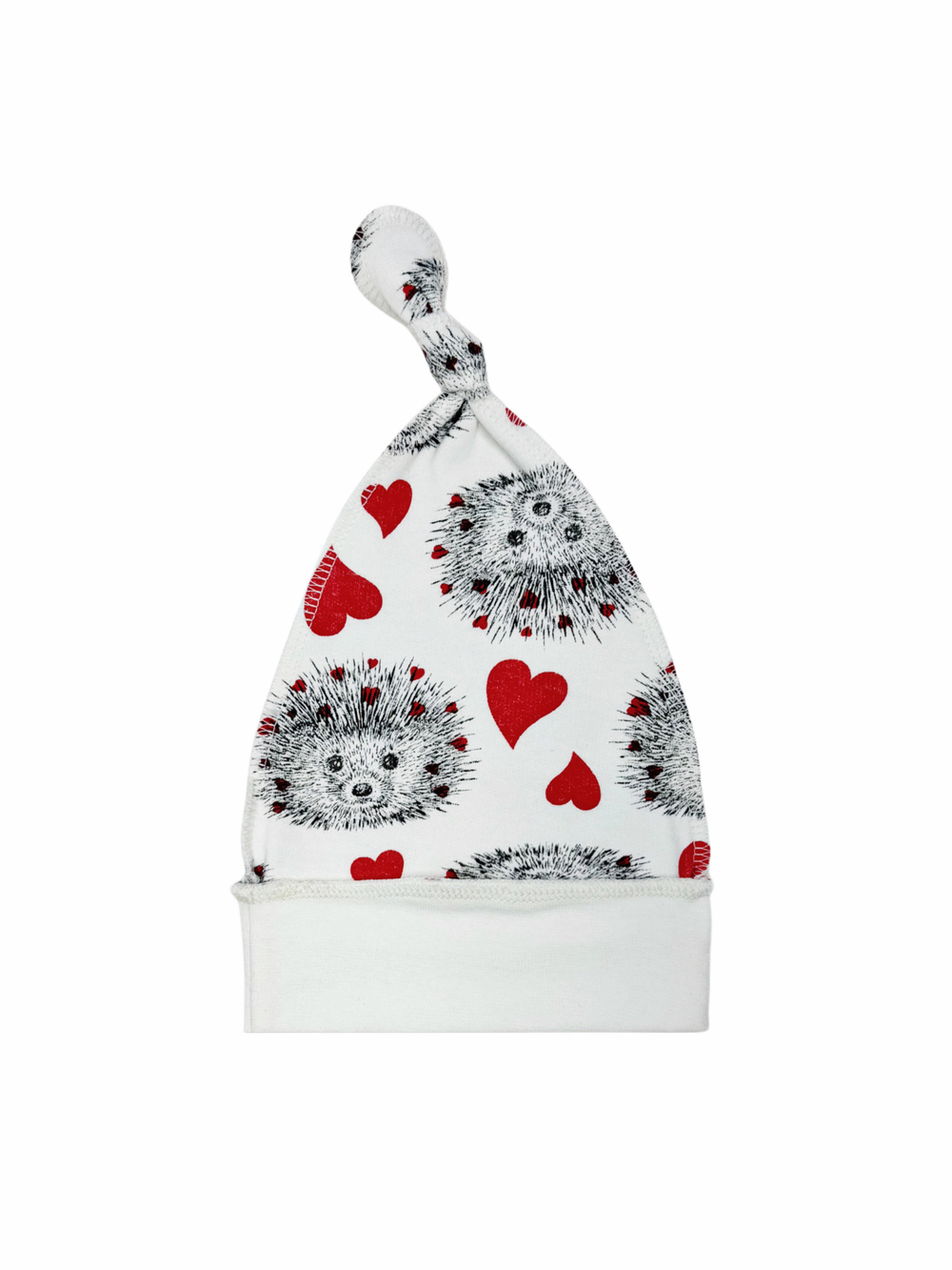 Шапочка-узелок (утепленная) Ежики