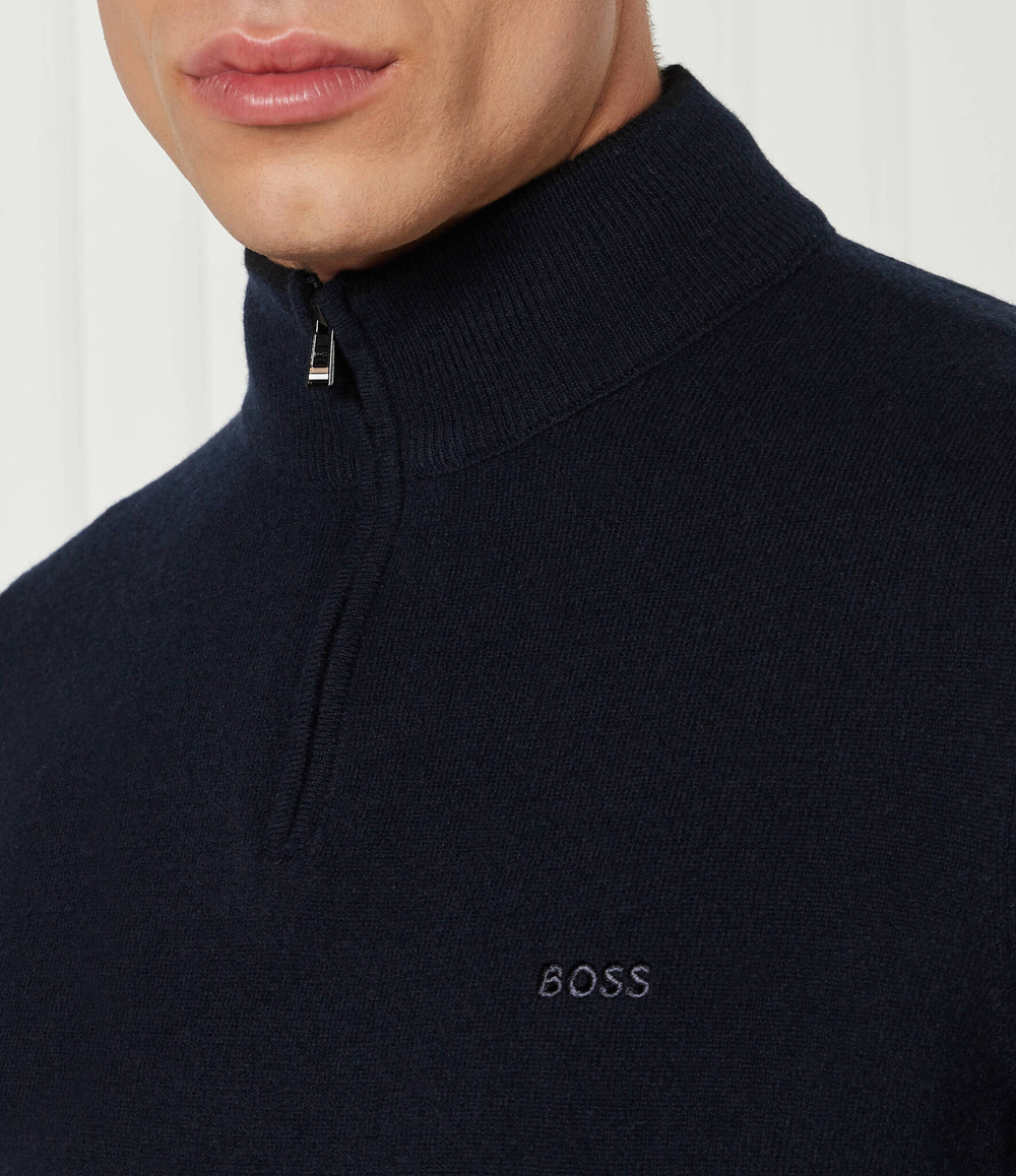 Шерстяной свитер Emarlo BOSS BLACK - темно-синий(50530314)