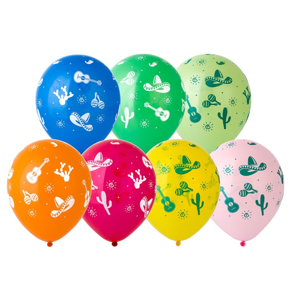 Шар латексный 30см Фиеста (Ассорти)