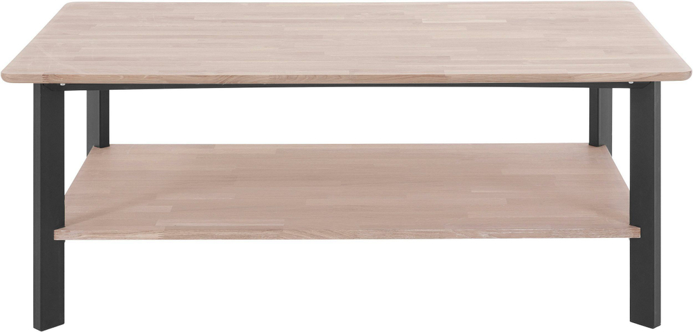 Журнальный столик 140х80х53, Виби, дизайнерский, массив дуба в стиле лофт, на металлических ножках, Dipriz