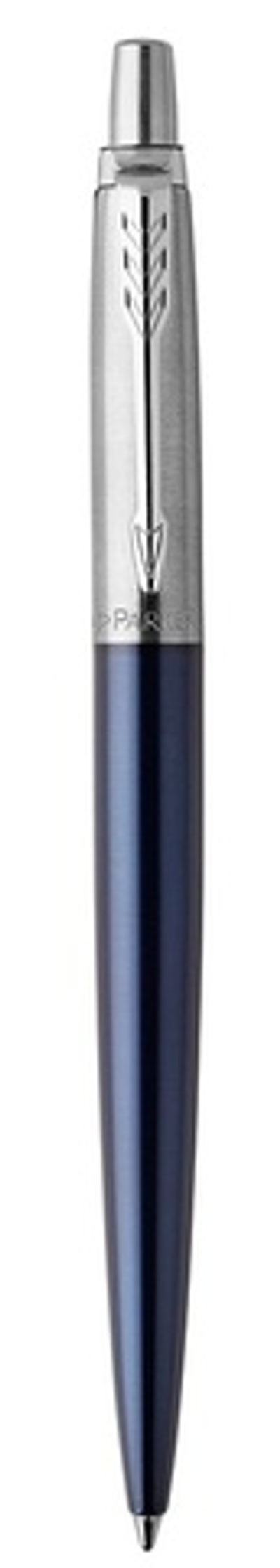 Подарочный набор: Шариковая ручка Parker Jotter Essential, Royal Blue CT, стержень: Mblue и Ежедневник недатированный черный с золотистым срез