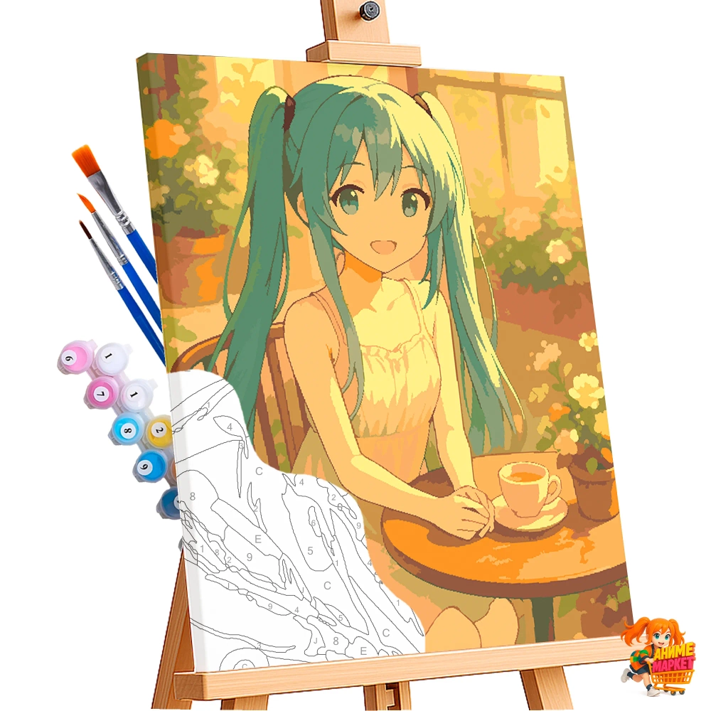 Картина по номерам Hatsune Miku Хацунэ Мику