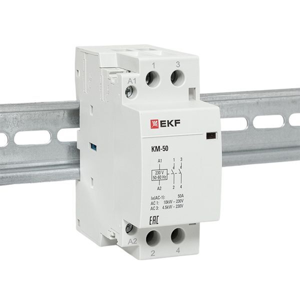 Контактор модульный КМ 50А 2NО (2 мод,) EKF PROxima