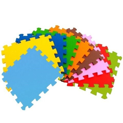 Коврик-пазл Экополимеры (9 плит 33x33x0,9см, ~1кв.м./уп) Ассорти