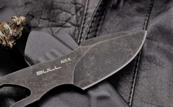 Скелетный нож Bull black stonewashed