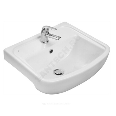 Умывальник подвесной Лонги 55 1 отверстие под смеситель по центру Santek 1.WH50.1.755