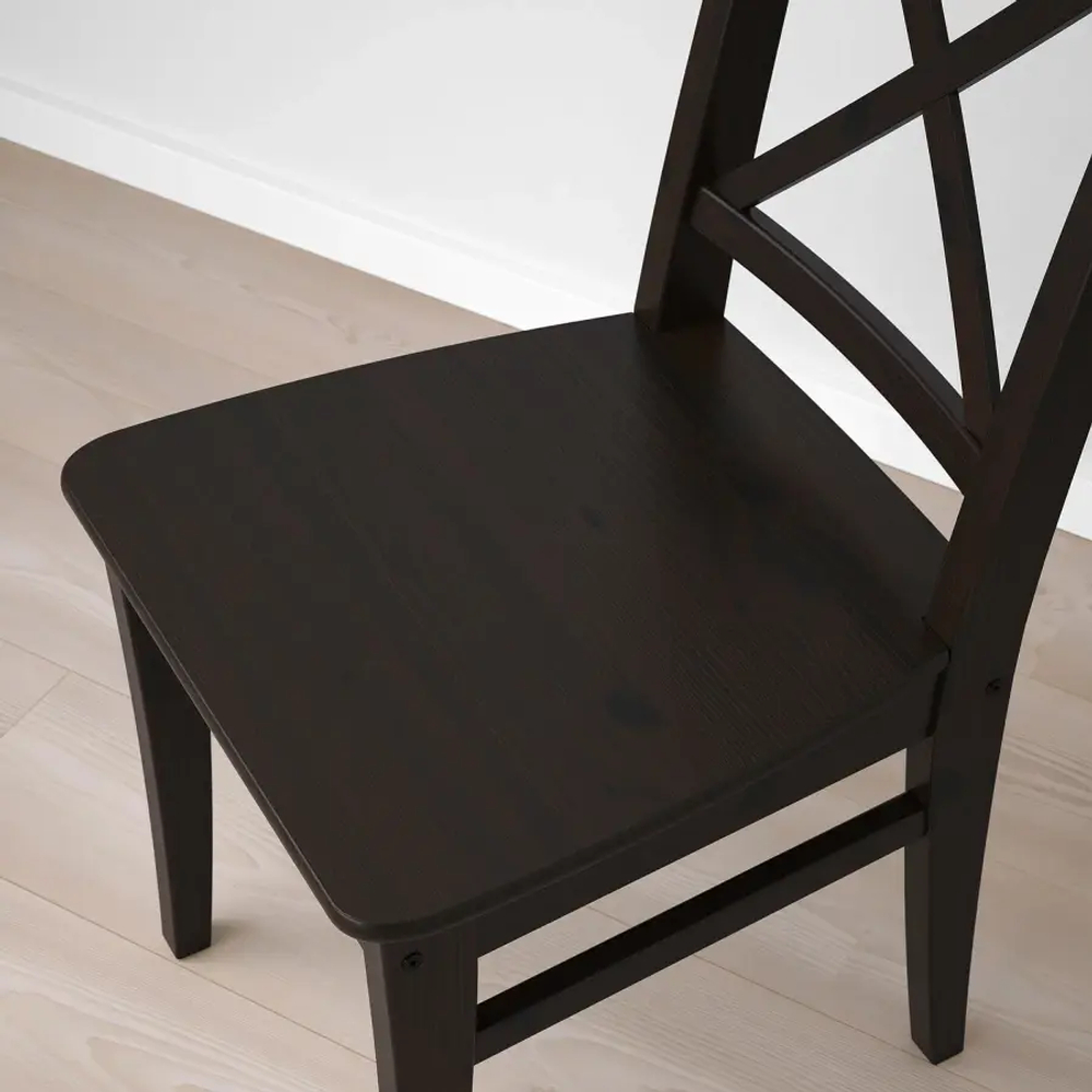 Стул деревянный - IKEA INGOLF, 91х43х52 см,  черный, ИНГОЛЬФ ИКЕА