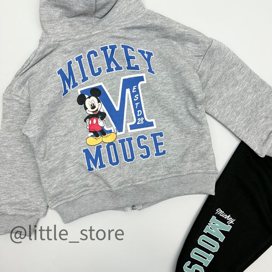 Комплект из футера "Mickey Mouse" серый/черный
