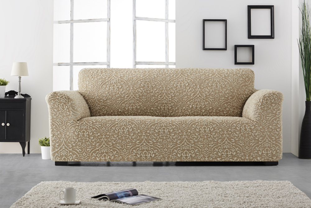 Чехол на 3-х местный диван Люкс 2, цвет Бежевый