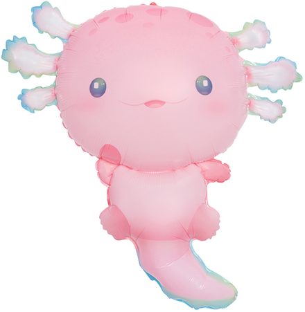 Шар (38''/97 см) Фигура, Милый Аксолотль, 1 шт. в уп.