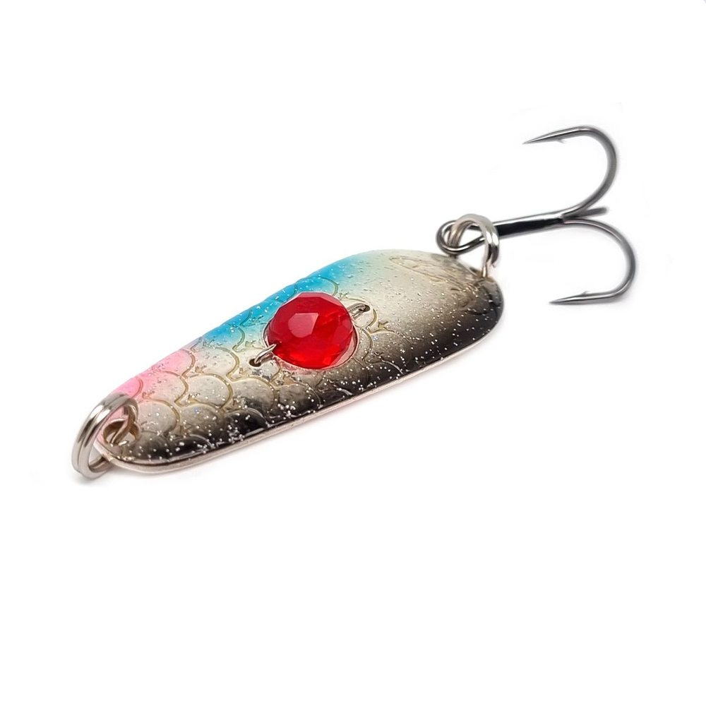 Блесна колеблющаяся Kuusamo Rasanen 50/14 (бусинка) BL/GR/G/O-C, UV